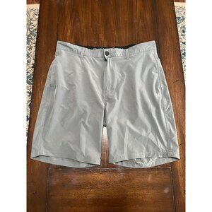 Hurley Grey Shorts Lightweight 9" inseam Pockets Skater Flat Front Casual  36